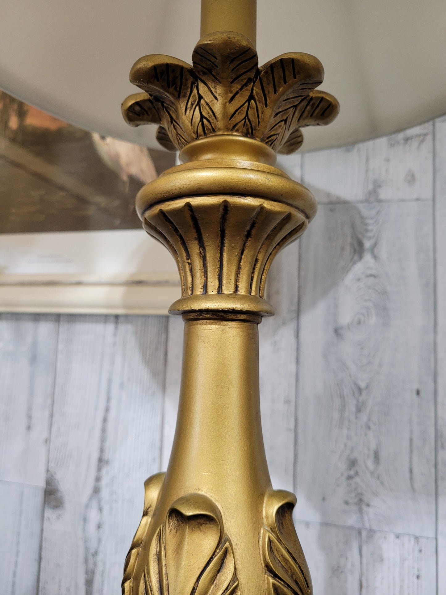 Golden Pedestal Lamp