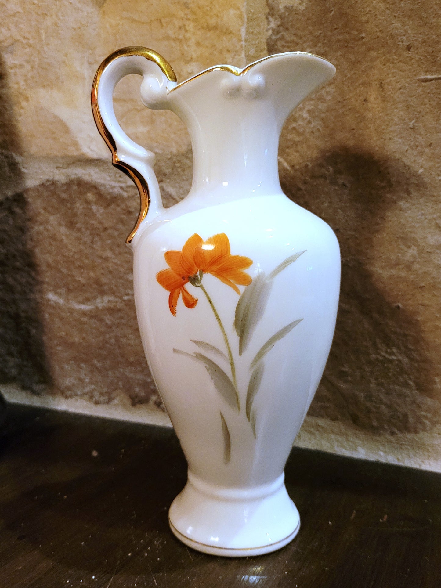 Vintage Porcelain Floral Pitcher