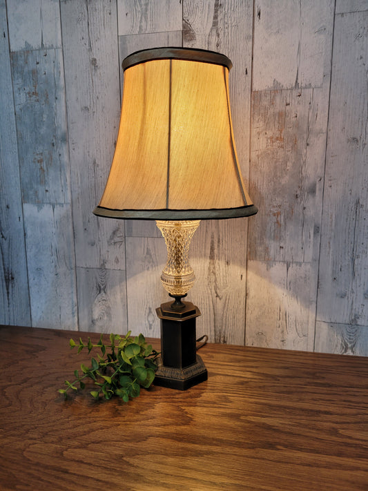 Vintage Brass and Crystal Lamp