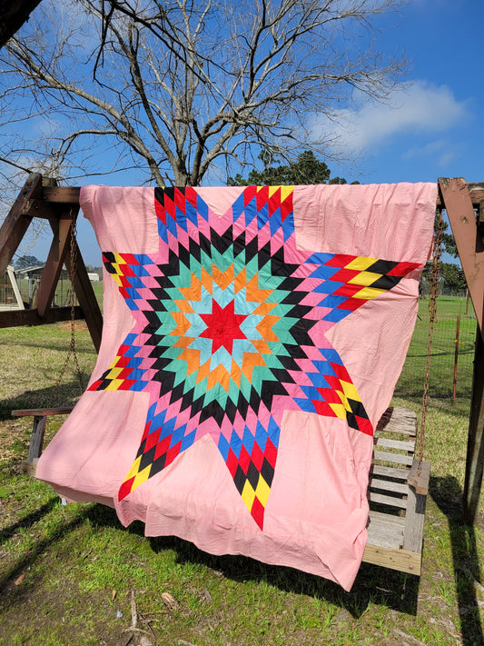 Vintage Lone Star Quilt Top