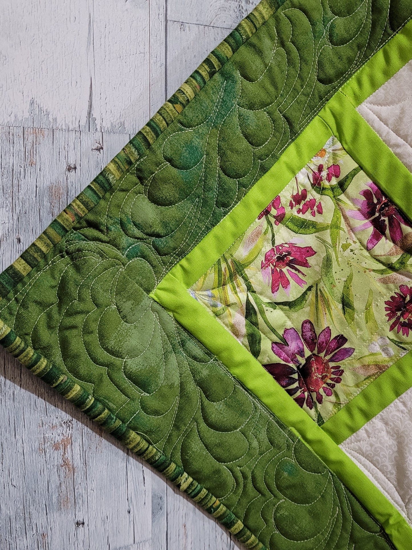 Lovely Floral Quilted Throw