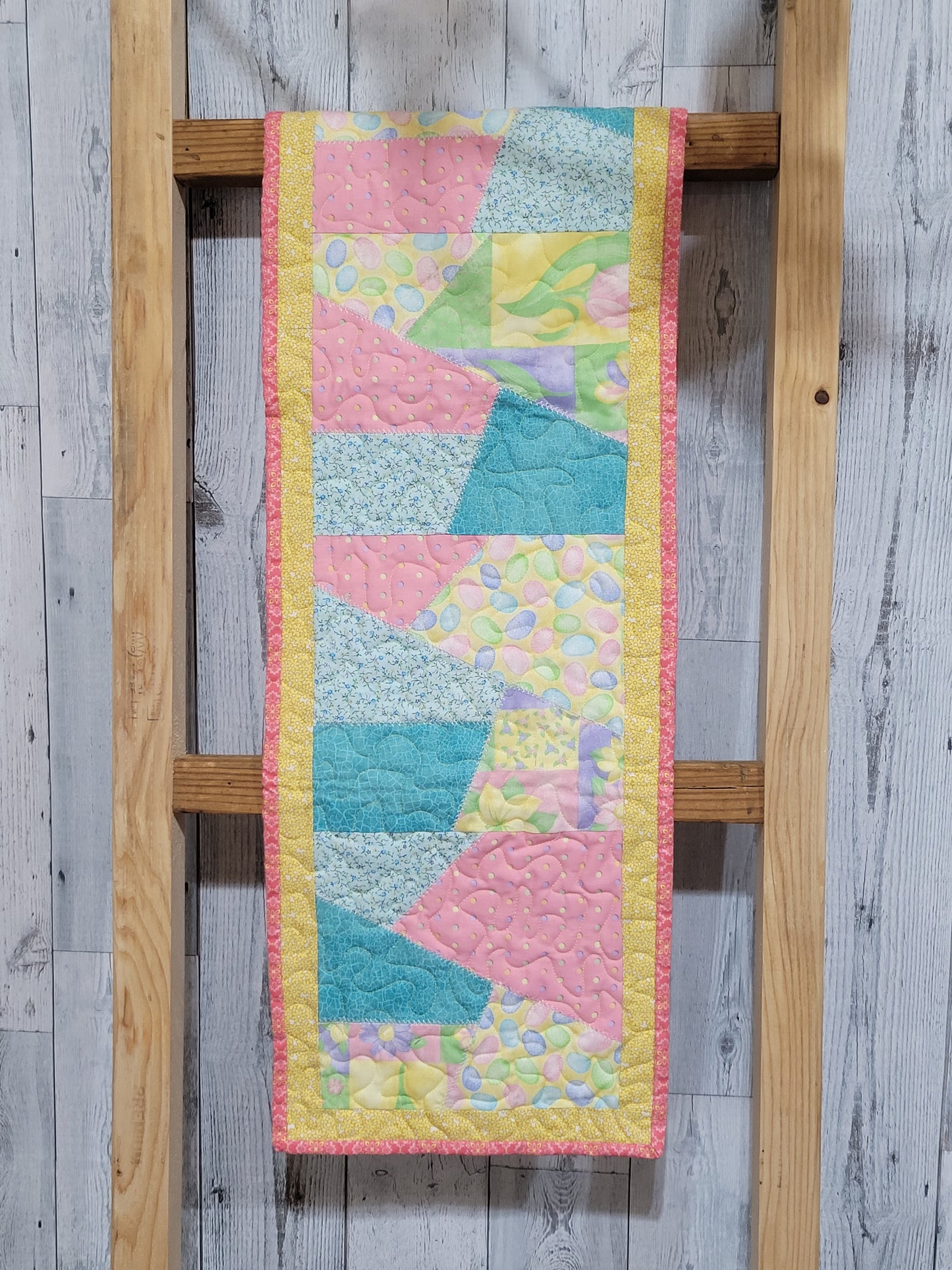 Easter Crazy Quilt Runner