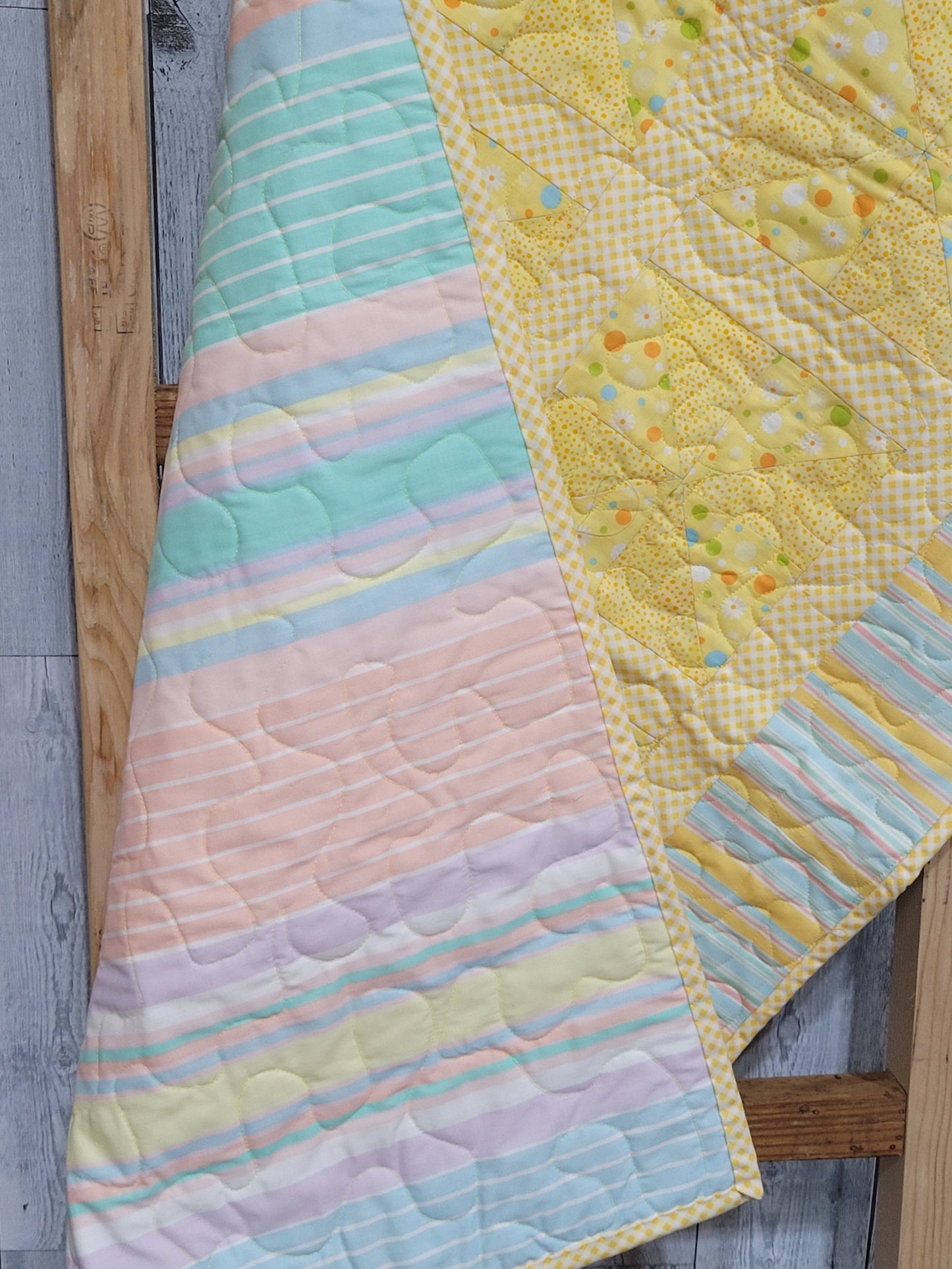 Sunny Pinwheels Baby Quilt