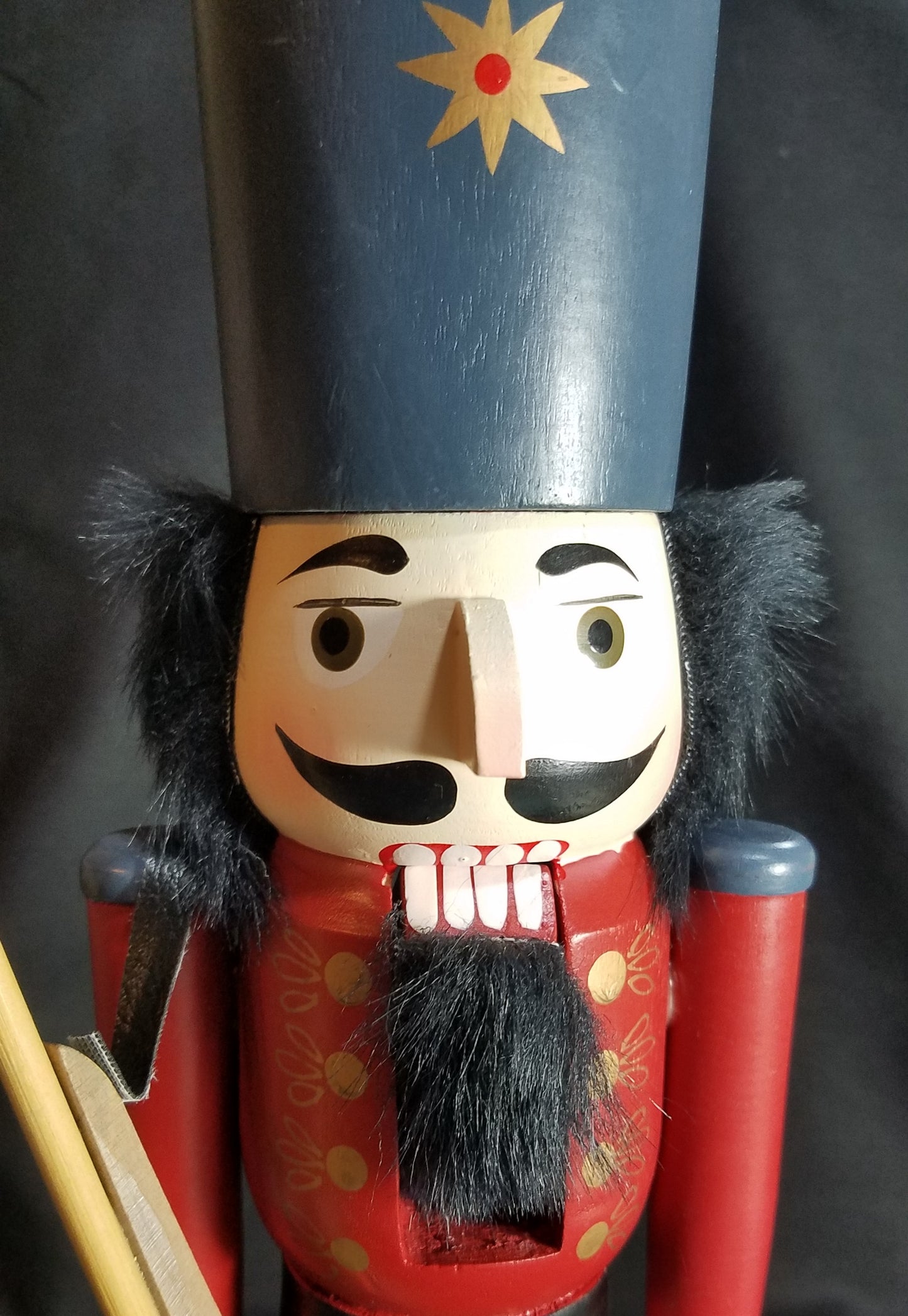 Vintage 14" Hand-Painted Nutcracker Soldier with Rifle