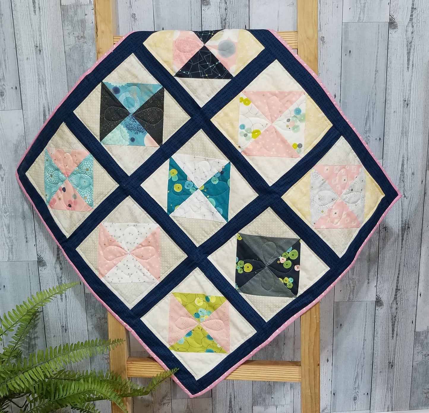 New! Modern Baby Girl Quilt