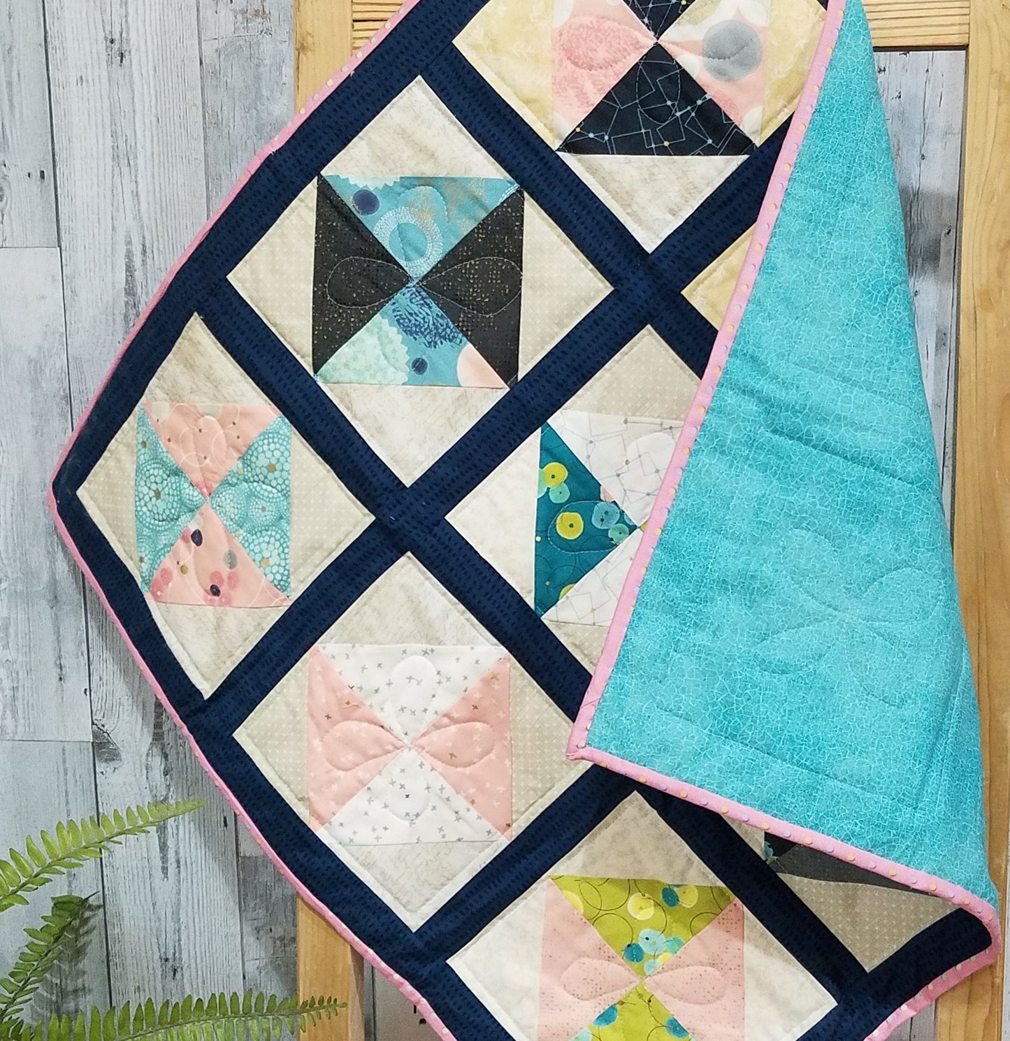 New! Modern Baby Girl Quilt