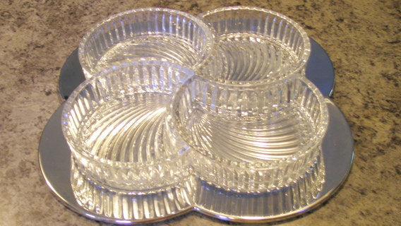 Mikasa Relish Tray with Silver Serving Charger